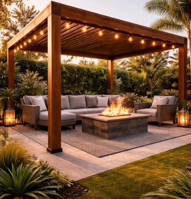 P2 - تصميم وتنفيذ البرجولات الخشبية والمعدنية